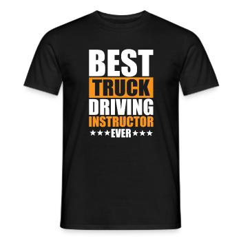 Best Truck Driving Instructor - Men's T-Shirt - black - Front - AI Model Male 178 light (178cm)