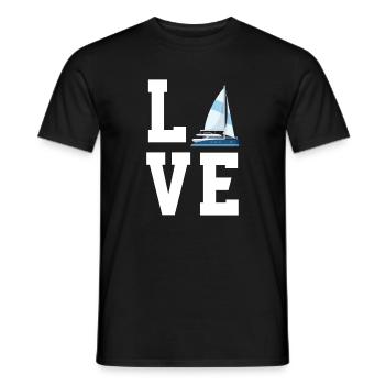 Catamaran - Men's T-Shirt - black - Front - AI Model Male 178 light (178cm)