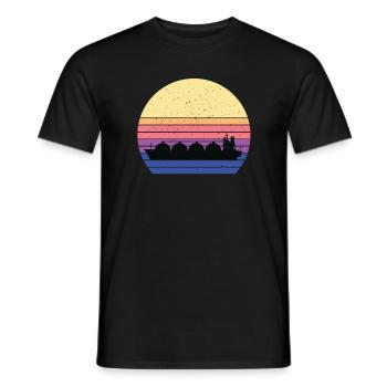 Méthanier rétro - T-shirt homme - noir - Devant - AI Model Male 178 light (178cm)