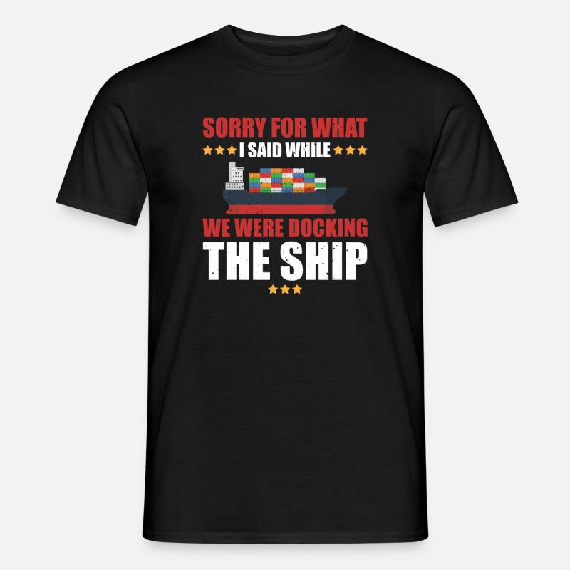 Containerschiff Geschenk - Männer T-Shirt - Schwarz
