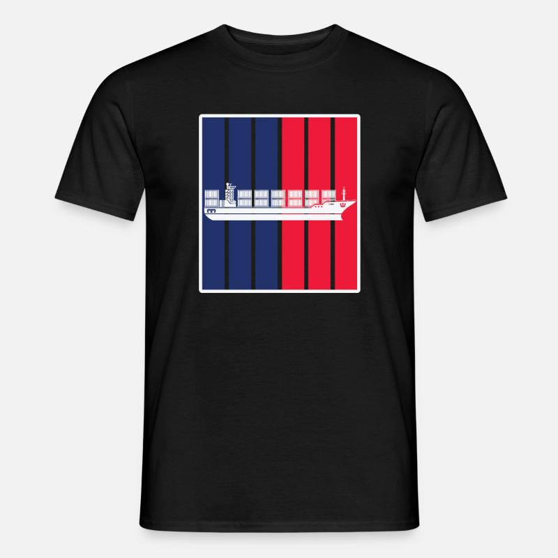 Containerschiff - Männer T-Shirt - Schwarz