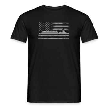 USA Lastkahn - Männer T-Shirt - Schwarz - Vorne - AI Model Male 178 light (178cm)