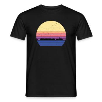 Lastkahn - Männer T-Shirt - Schwarz - Vorne - AI Model Male 178 light (178cm)
