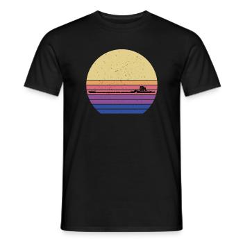 Lastkahn Retro Shirt - Männer T-Shirt - Schwarz - Vorne - AI Model Male 178 light (178cm)