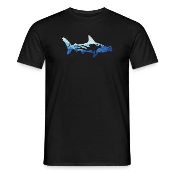 Plongeurs requins-marteaux - T-shirt homme - noir - Devant - AI Model Male 178 light (178cm)