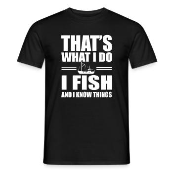 Fischkutter Fischen - Männer T-Shirt - Schwarz - Vorne - AI Model Male 178 light (178cm)