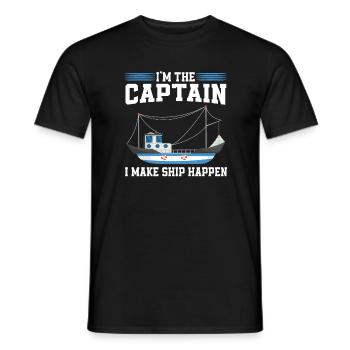 Fischkutter Kapitän - Männer T-Shirt - Schwarz - Vorne - AI Model Male 178 light (178cm)