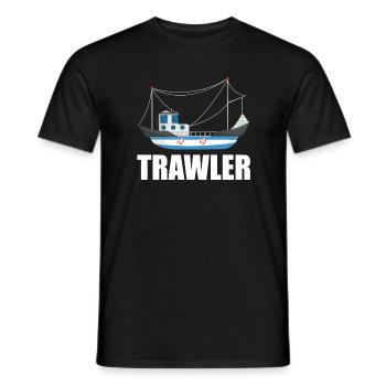 Fischkutter - Männer T-Shirt - Schwarz - Vorne - AI Model Male 178 light (178cm)