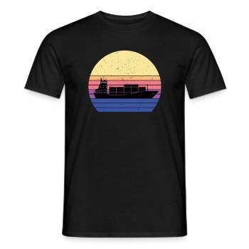 Navire d’alimentation - T-shirt homme - noir - Devant - AI Model Male 178 light (178cm)