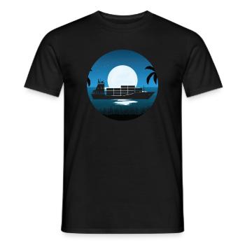 Feederschiff Mond - Männer T-Shirt - Schwarz - Vorne - AI Model Male 178 light (178cm)