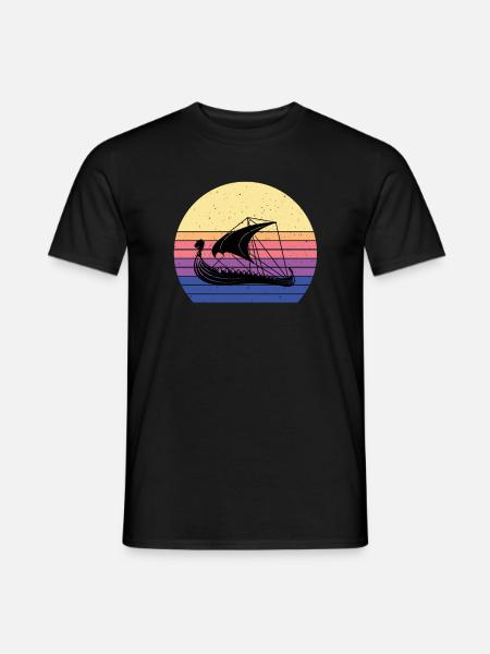 Viking Ship - Men's T-Shirt - black