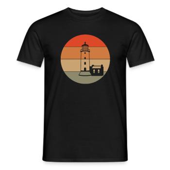 Lighthouse - Men's T-Shirt - black - Front - AI Model Male 178 light (178cm)