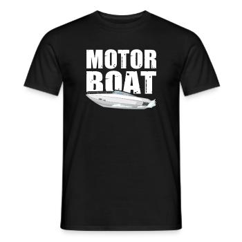 Motorboot - Männer T-Shirt - Schwarz - Vorne - AI Model Male 178 light (178cm)