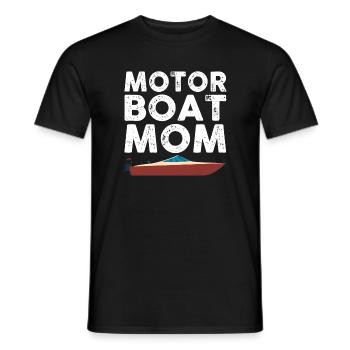 Great Motorboat Mom Outfit Motorboat For Women - Men's T-Shirt - black - Front - AI Model Male 178 light (178cm)