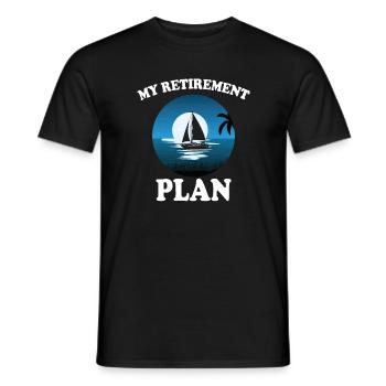 Great sailing in retirement plan - Men's T-Shirt - black - Front - AI Model Male 178 light (178cm)