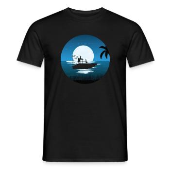 Cool Airboat T-shirt - T-shirt homme - noir - Devant - AI Model Male 178 light (178cm)