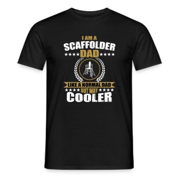 Scaffolding Builder Father - Men's T-Shirt - black - Front - AI Model Male 178 light (178cm)
