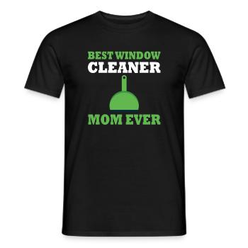 Best Window Cleaner Mom - Men's T-Shirt - black - Front - AI Model Male 178 light (178cm)