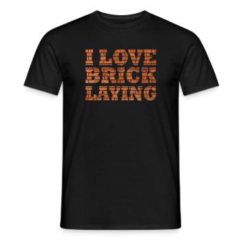 J’adore les maçons - T-shirt homme - noir - Devant - AI Model Male 178 light (178cm)
