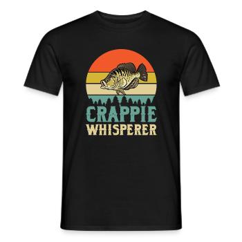 Crappie Flüsterer - Männer T-Shirt - Schwarz - Vorne - AI Model Male 178 light (178cm)
