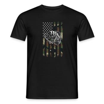 USA Flagge Crappie Fish - Männer T-Shirt - Schwarz - Vorne - AI Model Male 178 light (178cm)