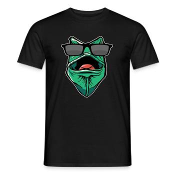 Drôle de gecko avec des lunettes de soleil - T-shirt homme - noir - Devant - AI Model Male 178 light (178cm)