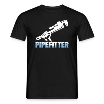 Pipefitter - Men's T-Shirt - black - Front - AI Model Male 178 light (178cm)