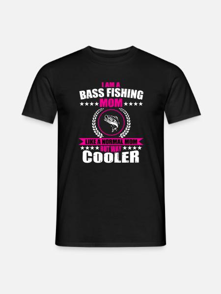Barsch Angelnde Mama - Männer T-Shirt - Schwarz