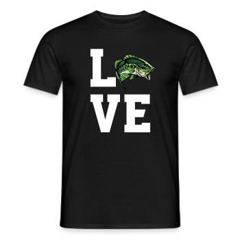 Liebe Barschfischen - Männer T-Shirt - Schwarz - Vorne - AI Model Male 178 light (178cm)
