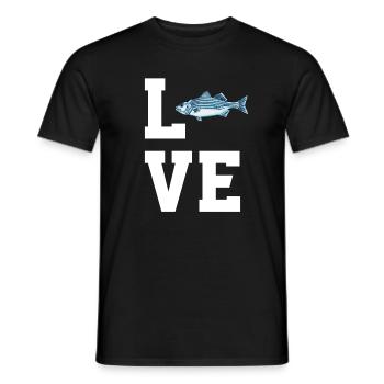 Dear Striped Perch - Men's T-Shirt - black - Front - AI Model Male 178 light (178cm)