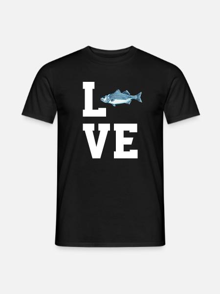 Dear Striped Perch - Men's T-Shirt - black