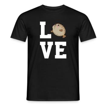 Dear puffer fish - Men's T-Shirt - black - Front - AI Model Male 178 light (178cm)