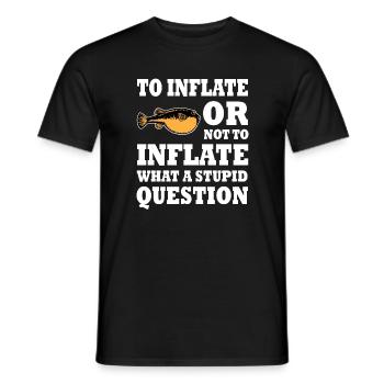 Funny puffer fish saying - Men's T-Shirt - black - Front - AI Model Male 178 light (178cm)