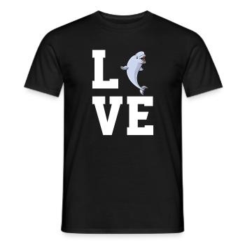 Beluga Wal Liebhaber - Männer T-Shirt - Schwarz - Vorne - AI Model Male 178 light (178cm)