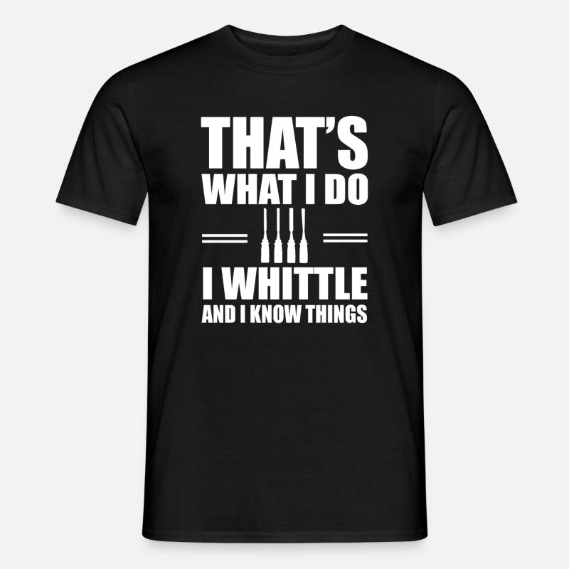 Schnitzen - Männer T-Shirt - Schwarz