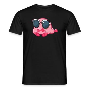 Blobfish with sunglasses - Men's T-Shirt - black - Front - AI Model Male 178 light (178cm)