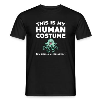 Lustiges Quallenkostüm - Männer T-Shirt - Schwarz - Vorne - AI Model Male 178 light (178cm)