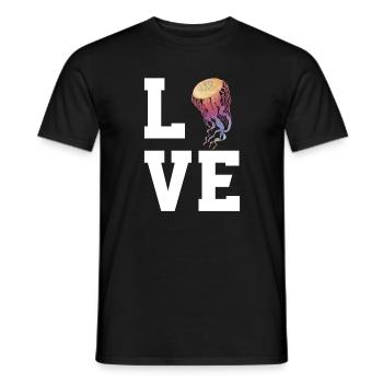 Liebe Quallen - Männer T-Shirt - Schwarz - Vorne - AI Model Male 178 light (178cm)