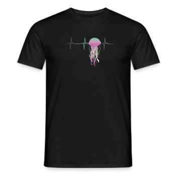Quallen-herzschlag - Männer T-Shirt - Schwarz - Vorne - AI Model Male 178 light (178cm)