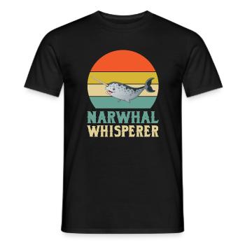 Narwal Flüsterer - Männer T-Shirt - Schwarz - Vorne - AI Model Male 178 light (178cm)