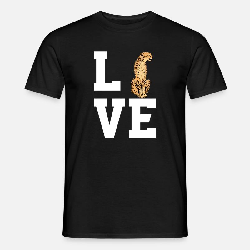 Liebe Gepard - Männer T-Shirt - Schwarz