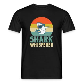 Shark Whisperer - Men's T-Shirt - black - Front - AI Model Male 178 light (178cm)