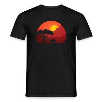Savanne Elefant Design - Männer T-Shirt - Schwarz - Vorne - AI Model Male 178 light (178cm)