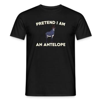 Antilopen T-Shirt Geschenk - Männer T-Shirt - Schwarz - Vorne - AI Model Male 178 light (178cm)