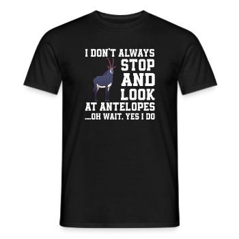 Drôle d’oryx Antilope Cadeau - T-shirt homme - noir - Devant - AI Model Male 178 light (178cm)