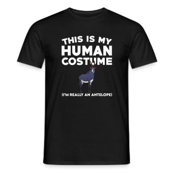 Drôle de costume d’antilope - T-shirt homme - noir - Devant - AI Model Male 178 light (178cm)