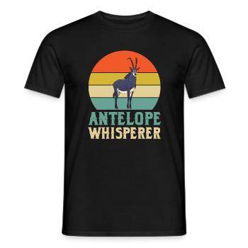 Antilopen Flüsterer - Männer T-Shirt - Schwarz - Vorne - AI Model Male 178 light (178cm)