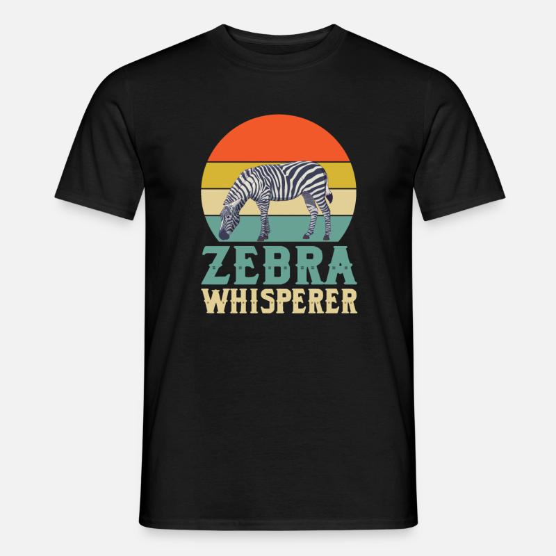 Zebra Flüsterer - Männer T-Shirt - Schwarz