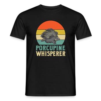 Chuchoteur de porc-épic - T-shirt homme - noir - Devant - AI Model Male 178 light (178cm)