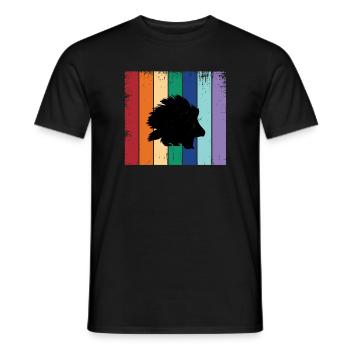 Silhouette porc-épic - T-shirt homme - noir - Devant - AI Model Male 178 light (178cm)